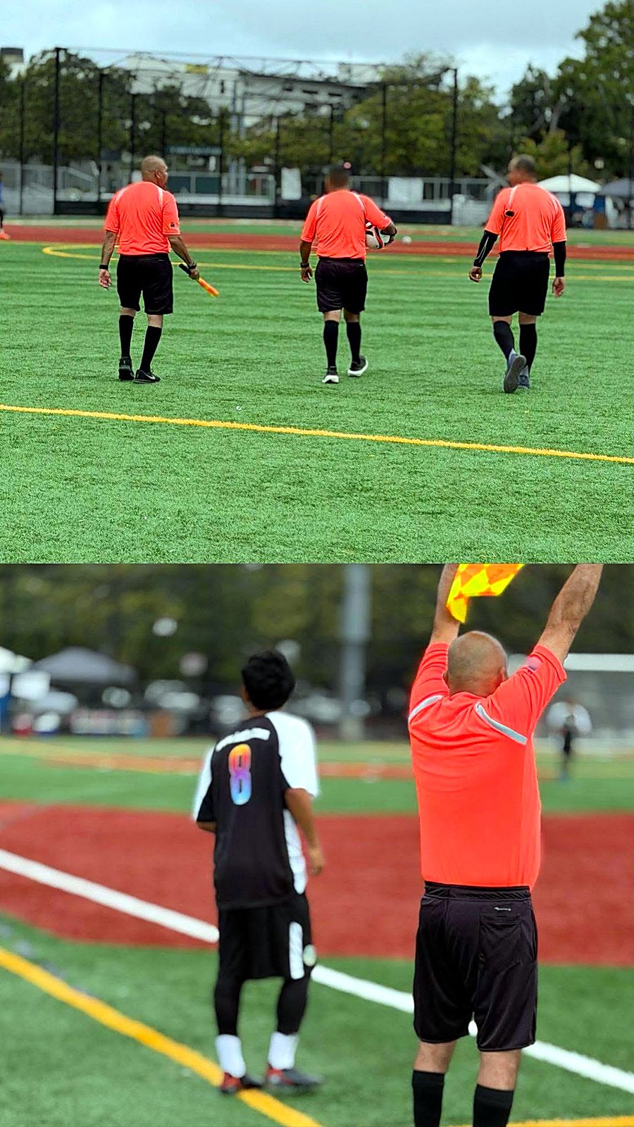 Árbitros en la cancha